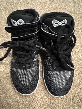 NFINITY Titans Kids Black & Gray/White High-Top Sneaker Cheer Shoes
